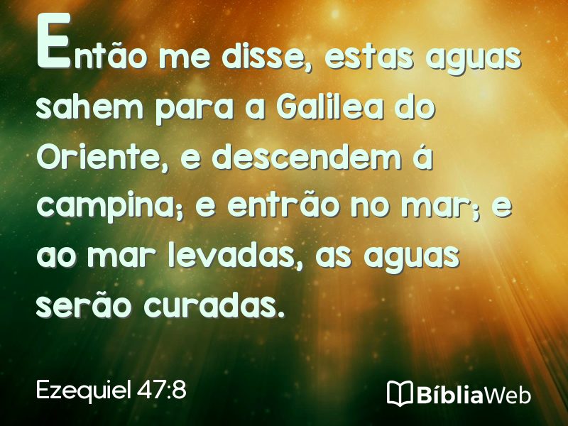 Ezequiel 47:8 em imagem para compartilhar