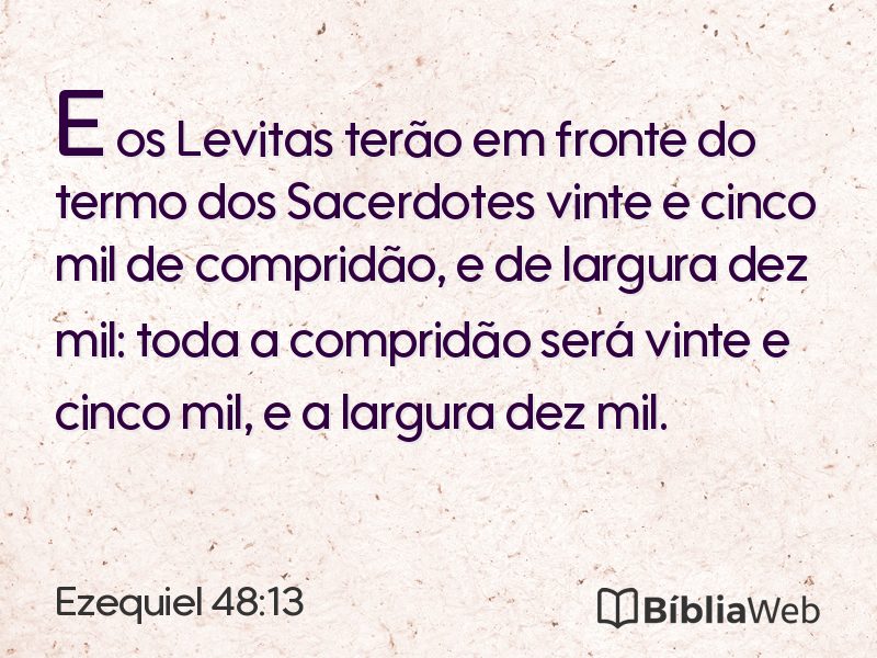 Ezequiel 48:13 em imagem para compartilhar