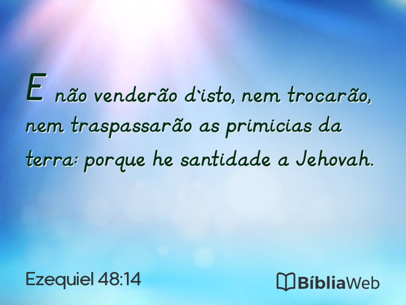 Ezequiel 48:14 em imagem para compartilhar