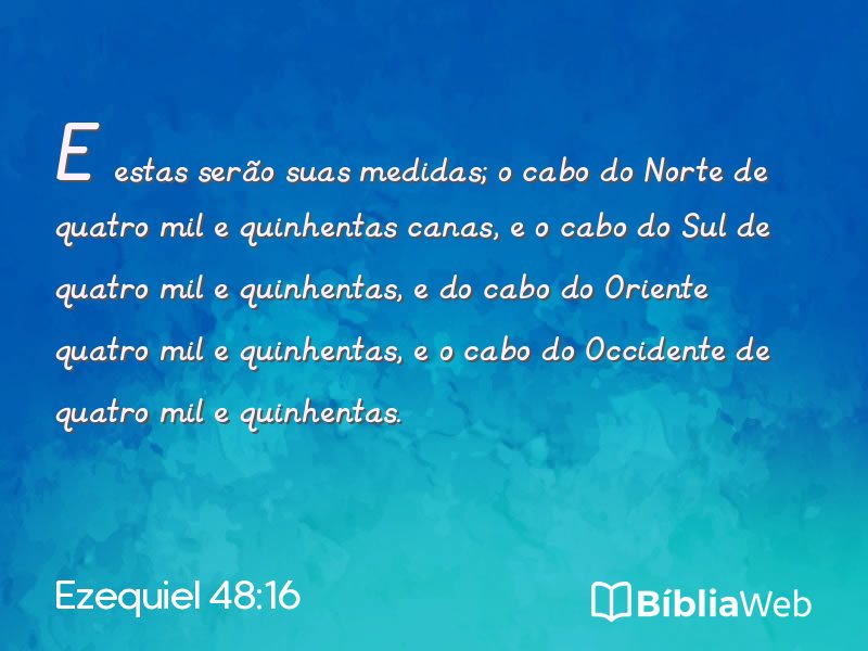 Ezequiel 48:16 em imagem para compartilhar