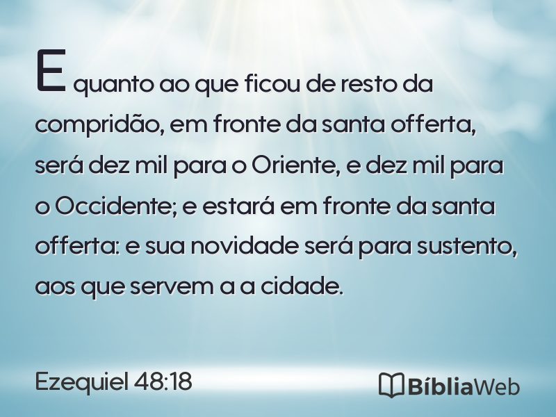 Ezequiel 48:18 em imagem para compartilhar