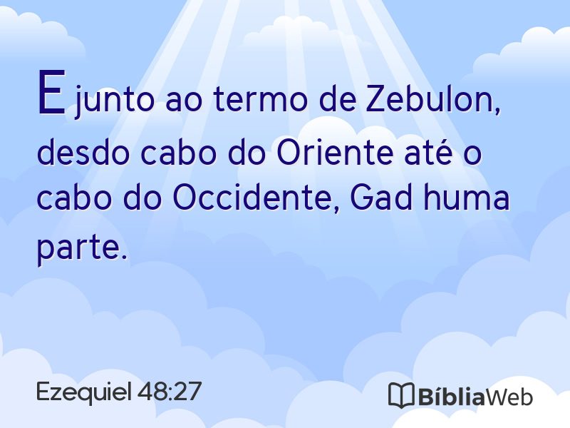 Ezequiel 48:27 em imagem para compartilhar