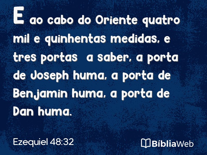 Ezequiel 48:32 em imagem para compartilhar