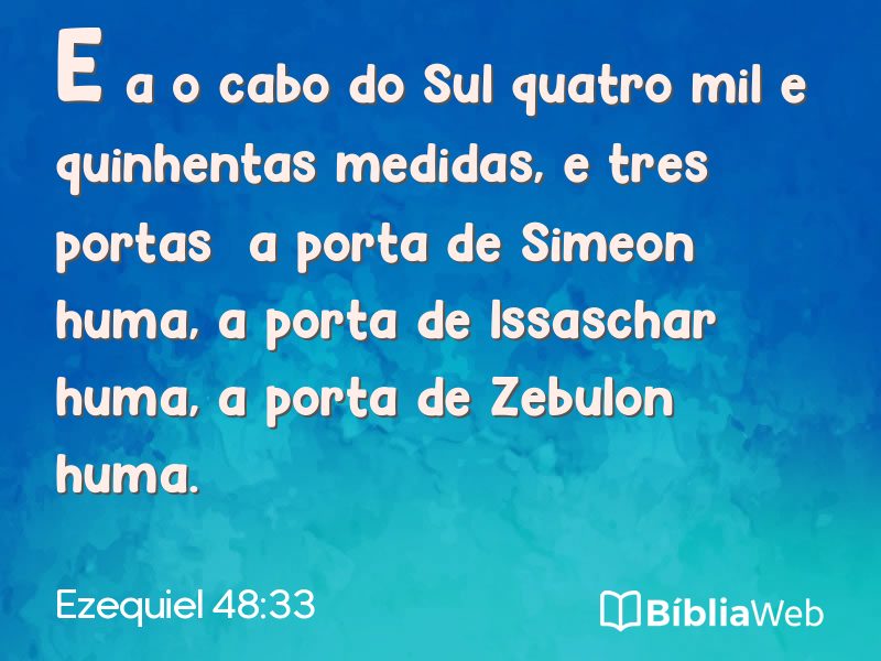 Ezequiel 48:33 em imagem para compartilhar