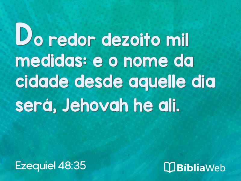 Ezequiel 48:35 em imagem para compartilhar