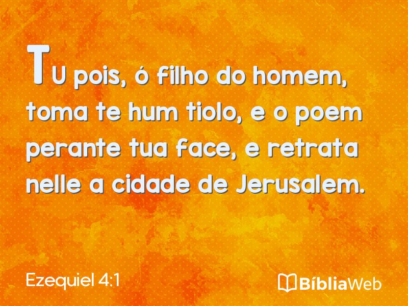 Ezequiel 4:1 em imagem para compartilhar
