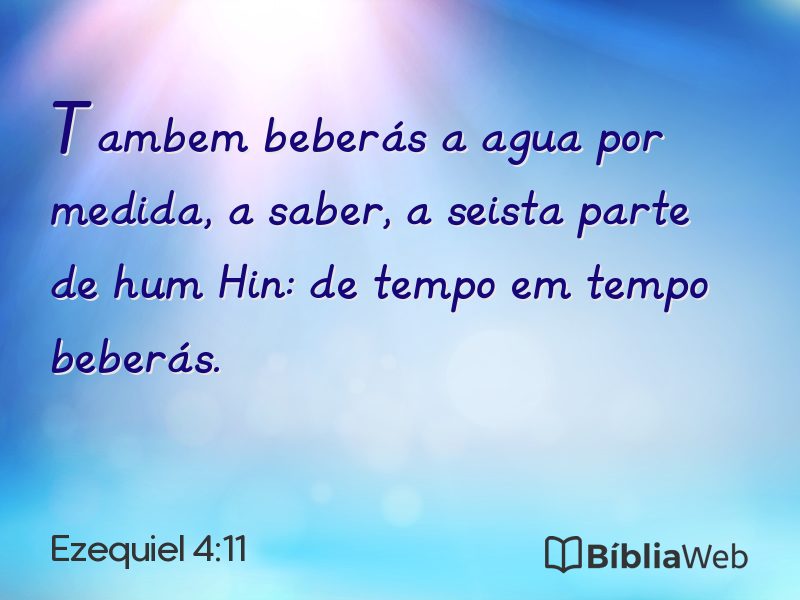 Ezequiel 4:11 em imagem para compartilhar