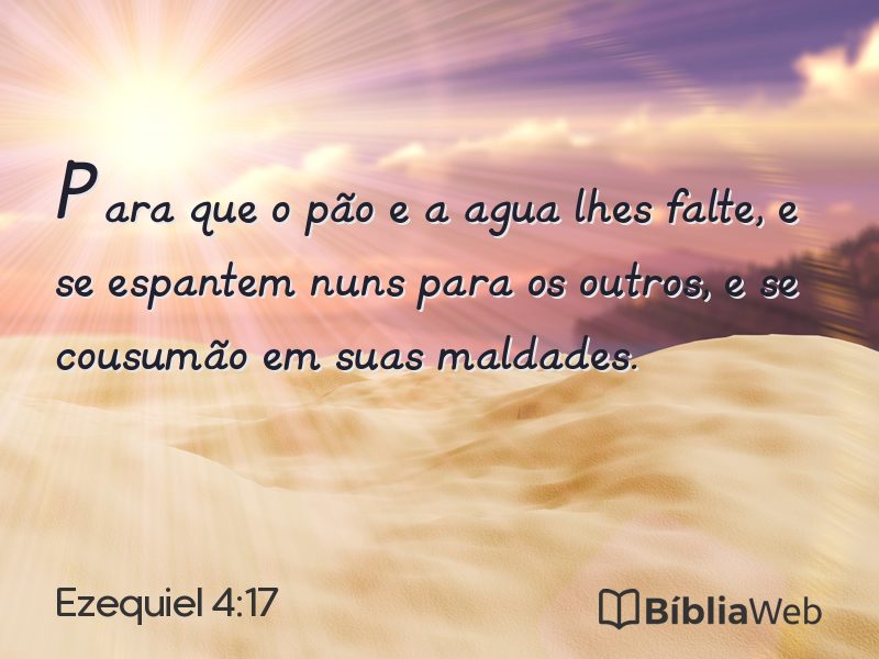 Ezequiel 4:17 em imagem para compartilhar