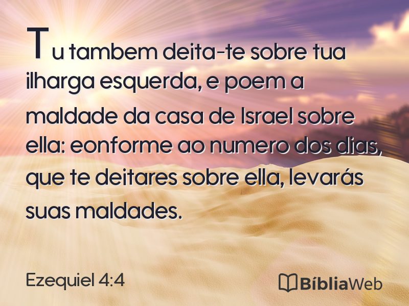 Ezequiel 4:4 em imagem para compartilhar