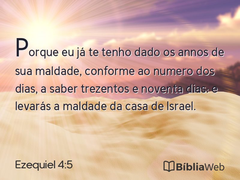 Ezequiel 4:5 em imagem para compartilhar