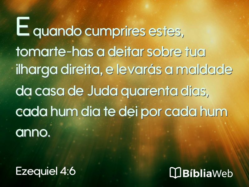Ezequiel 4:6 em imagem para compartilhar