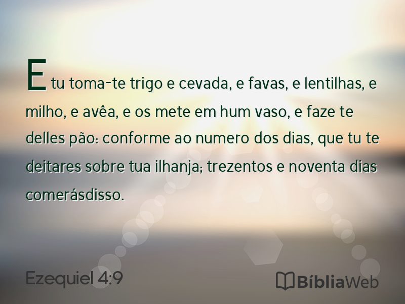 Ezequiel 4:9 em imagem para compartilhar