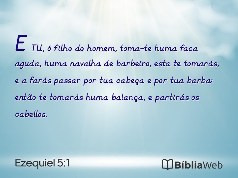 Ezequiel 5:1 em imagem para compartilhar