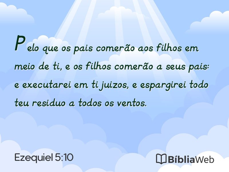 Ezequiel 5:10 em imagem para compartilhar
