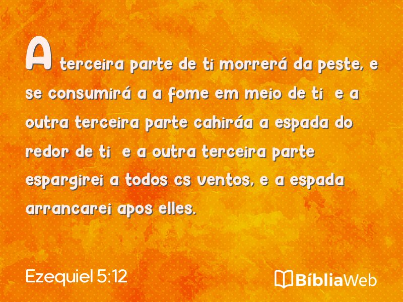 Ezequiel 5:12 em imagem para compartilhar