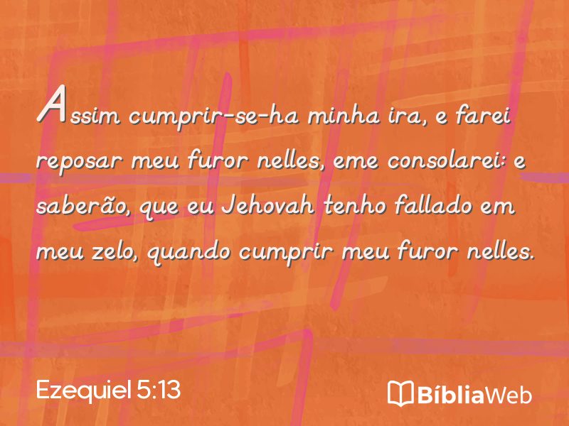 Ezequiel 5:13 em imagem para compartilhar