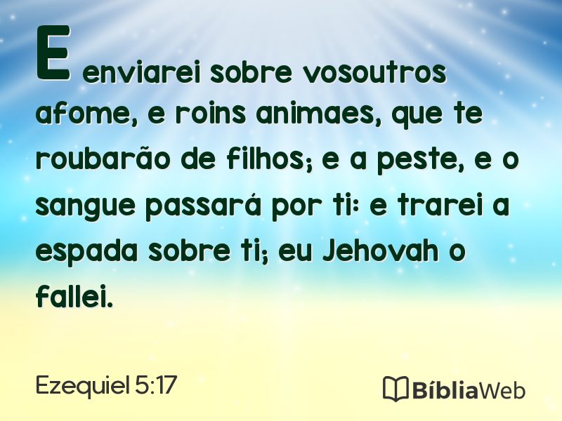 Ezequiel 5:17 em imagem para compartilhar