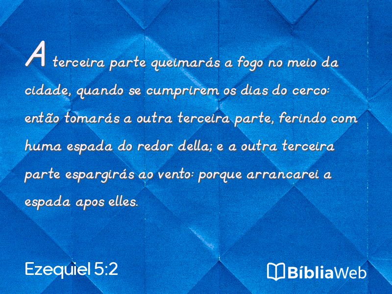 Ezequiel 5:2 em imagem para compartilhar