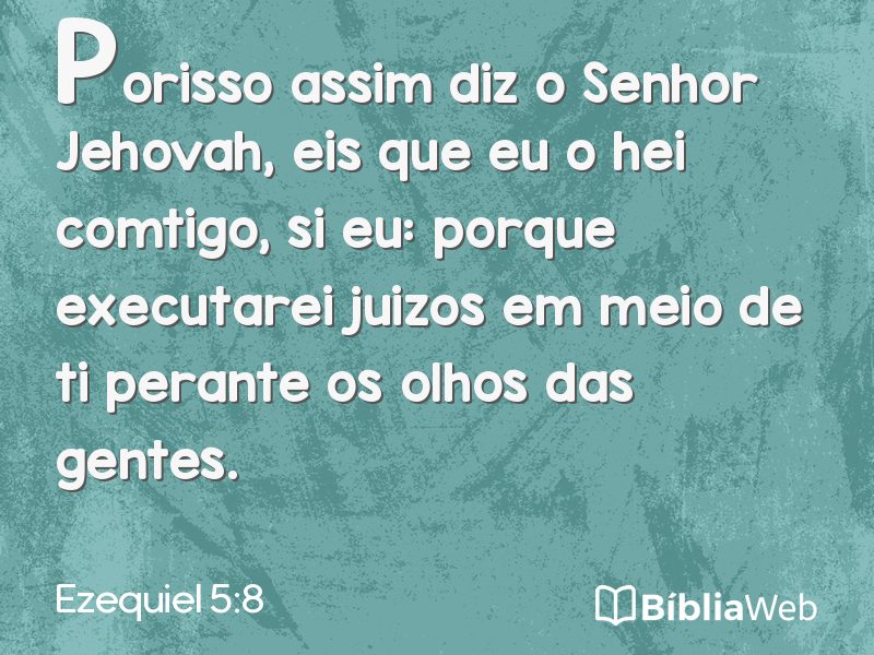 Ezequiel 5:8 em imagem para compartilhar