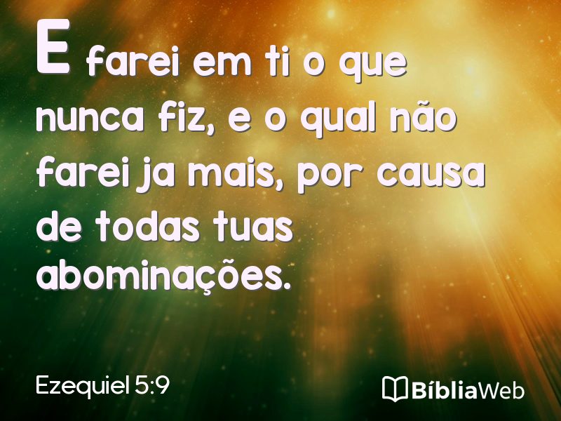Ezequiel 5:9 em imagem para compartilhar