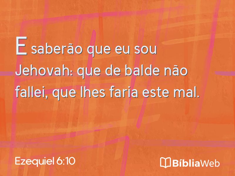 Ezequiel 6:10 em imagem para compartilhar