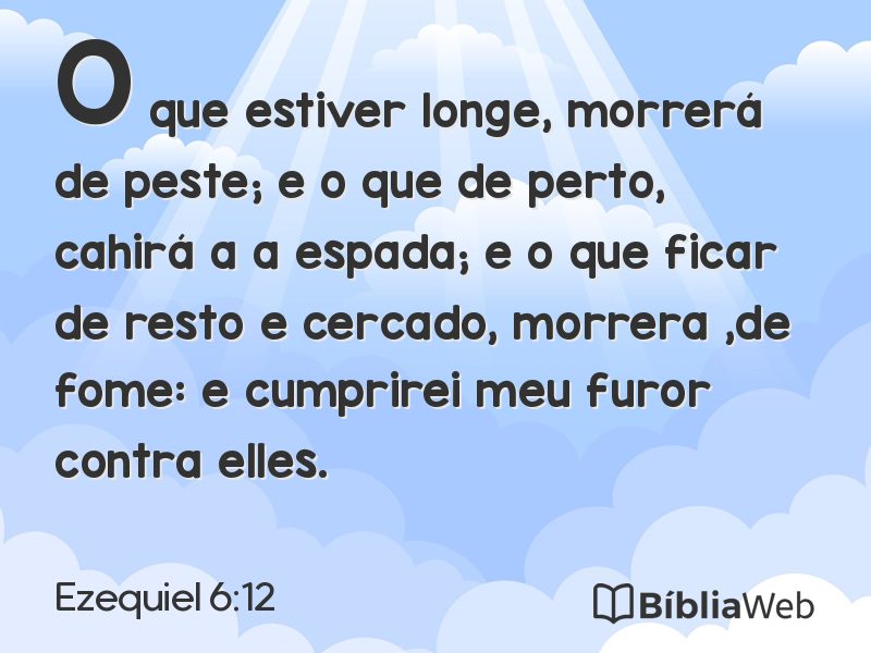 Ezequiel 6:12 em imagem para compartilhar