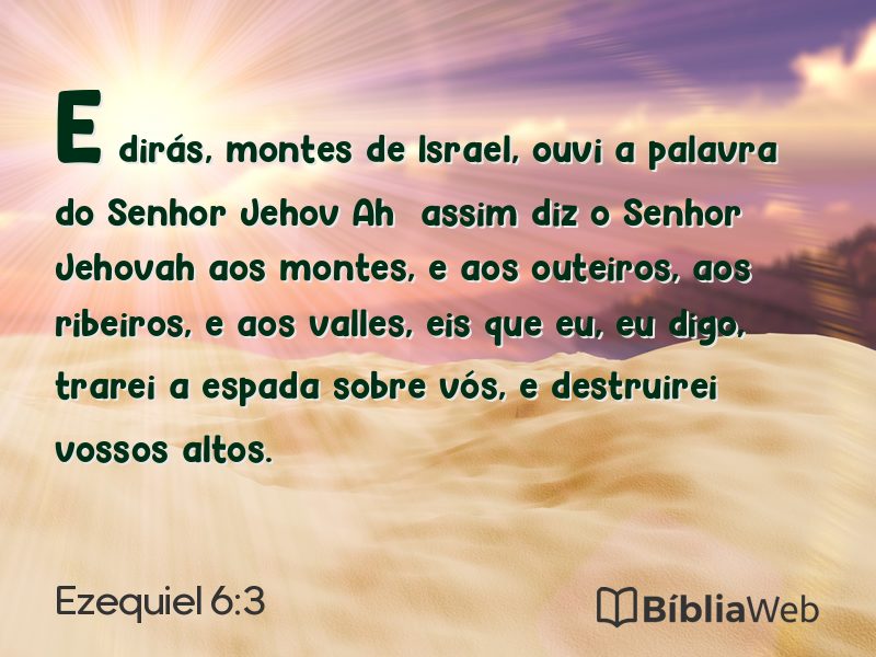 Ezequiel 6:3 em imagem para compartilhar