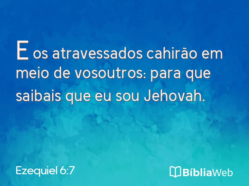 Ezequiel 6:7 em imagem para compartilhar
