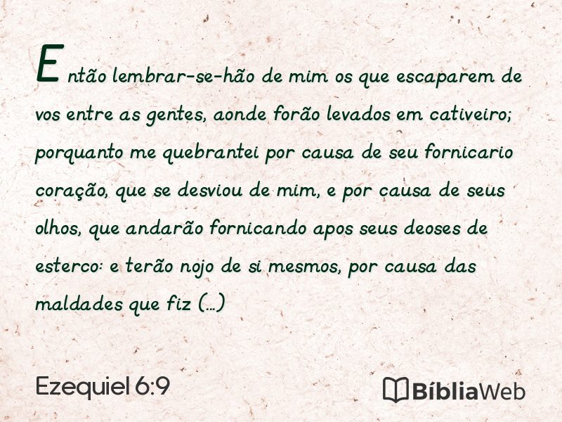 Ezequiel 6:9 em imagem para compartilhar