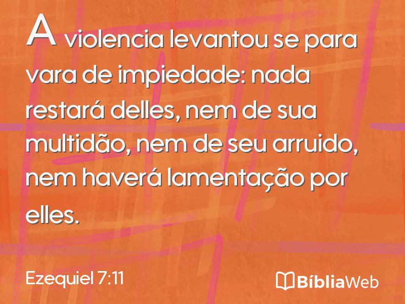 Ezequiel 7:11 em imagem para compartilhar
