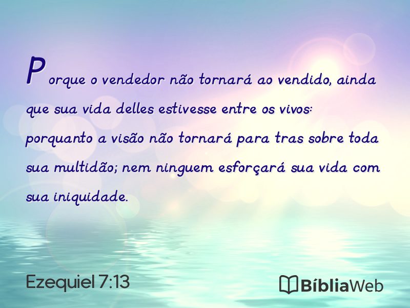 Ezequiel 7:13 em imagem para compartilhar