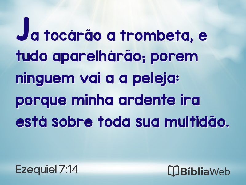 Ezequiel 7:14 em imagem para compartilhar