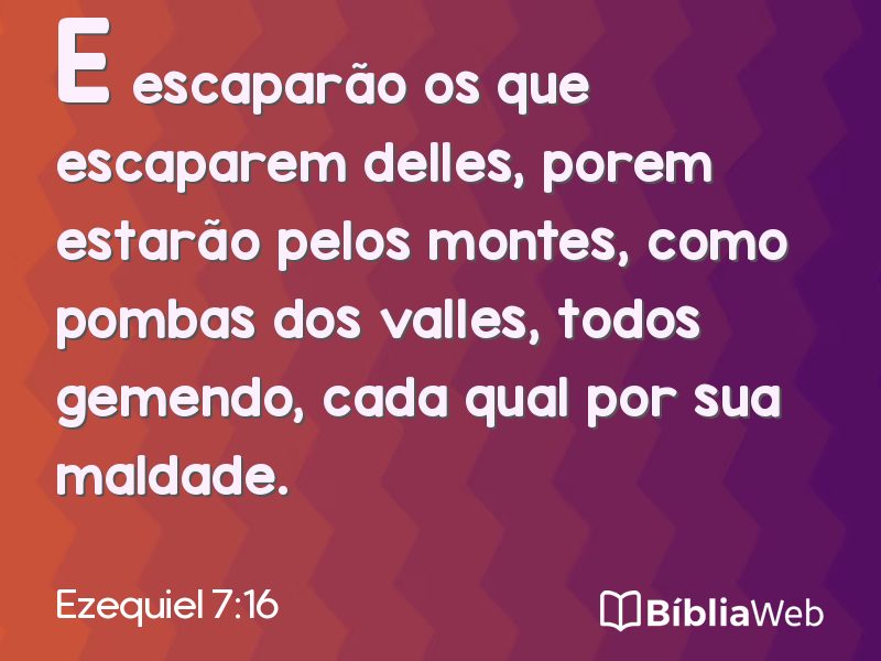 Ezequiel 7:16 em imagem para compartilhar