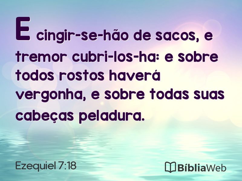 Ezequiel 7:18 em imagem para compartilhar