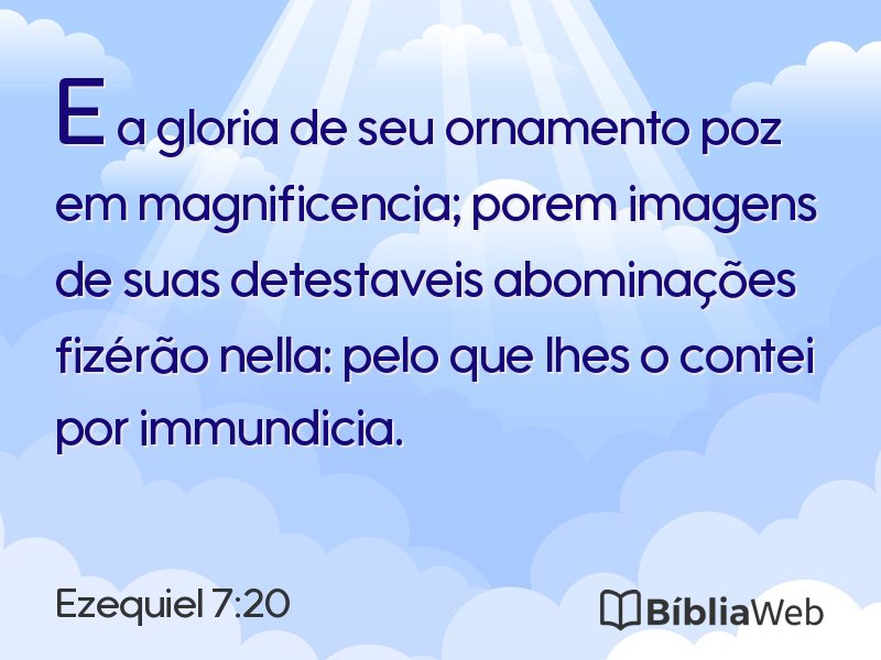 Ezequiel 7:20 em imagem para compartilhar
