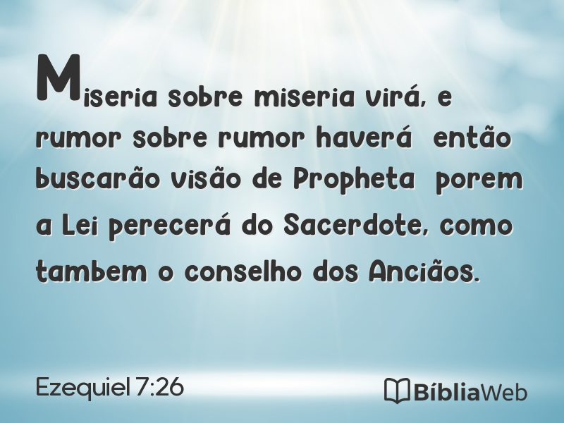 Ezequiel 7:26 em imagem para compartilhar