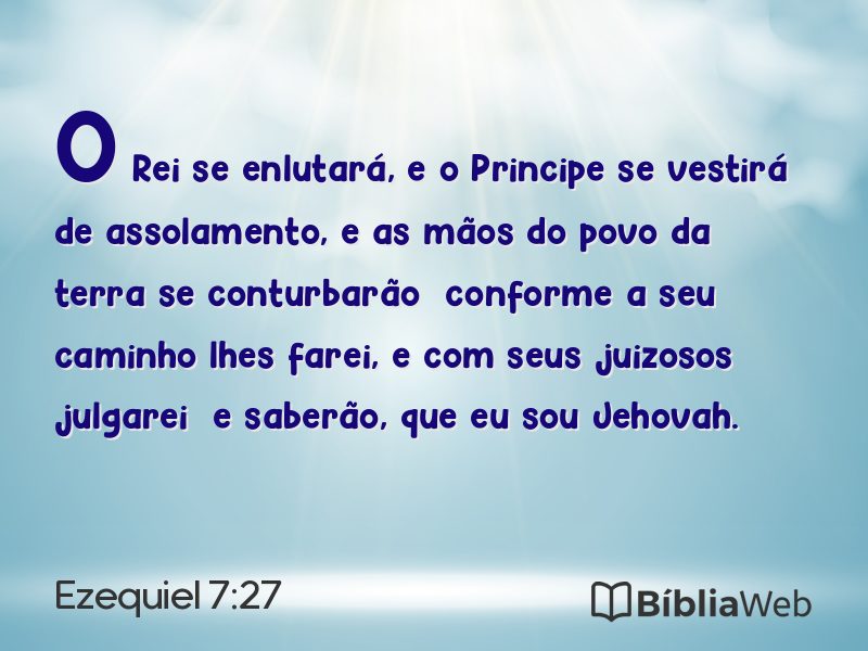 Ezequiel 7:27 em imagem para compartilhar