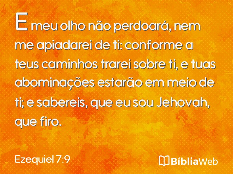 Ezequiel 7:9 em imagem para compartilhar