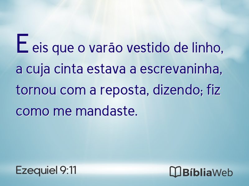 Ezequiel 9:11 em imagem para compartilhar