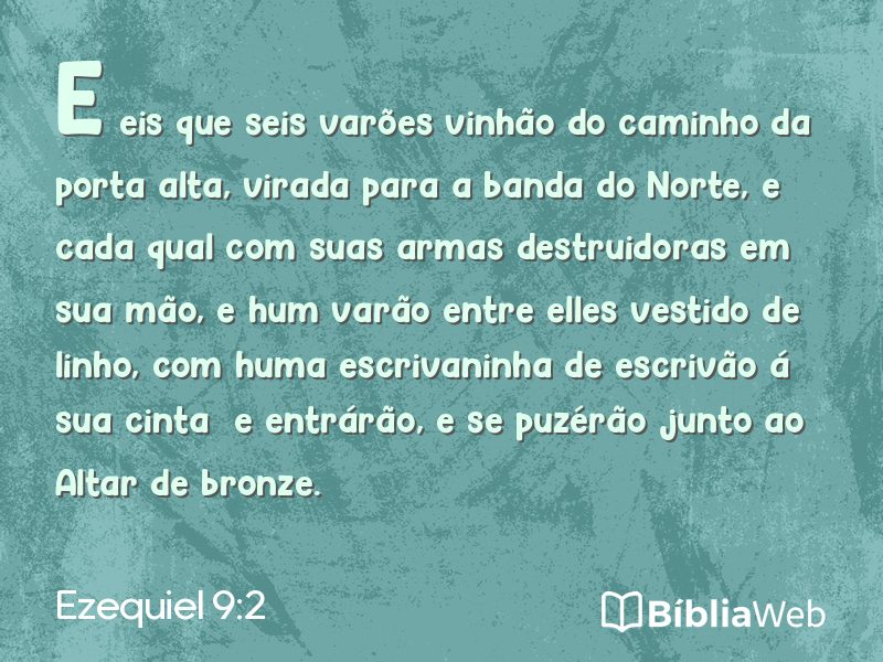 Ezequiel 9:2 em imagem para compartilhar