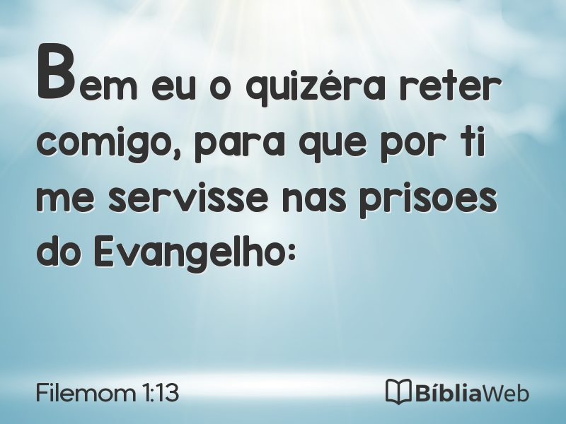 Filemom 1:13 em imagem para compartilhar