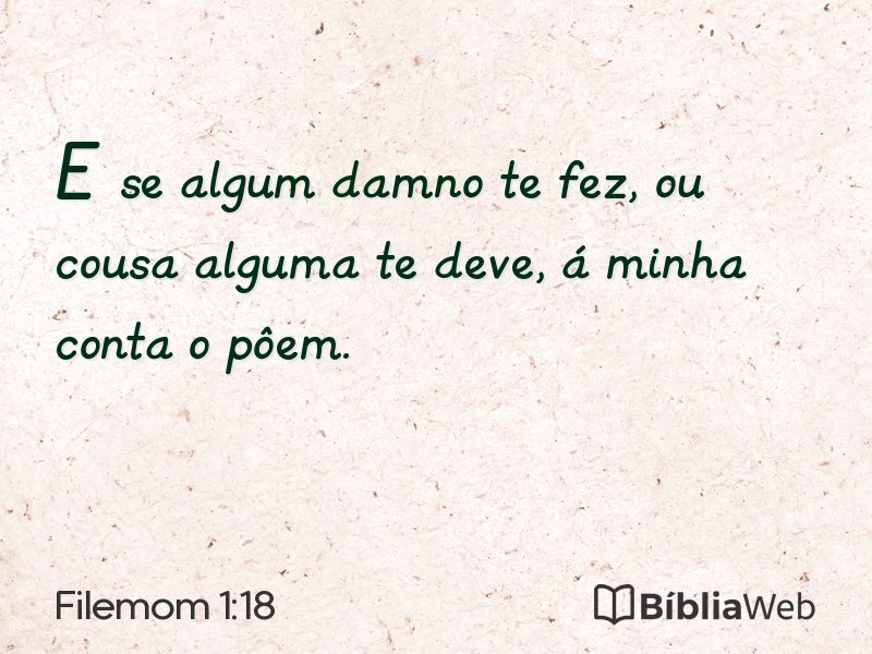 Filemom 1:18 em imagem para compartilhar