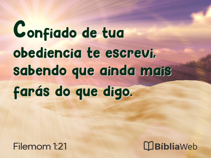 Filemom 1:21 em imagem para compartilhar