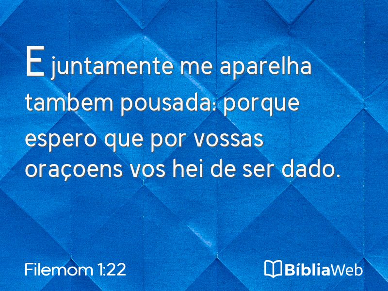 Filemom 1:22 em imagem para compartilhar