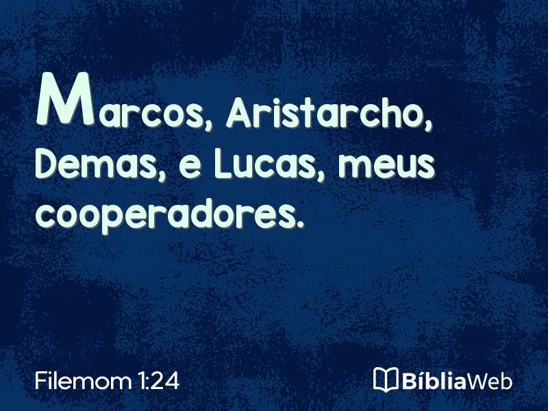 Filemom 1:24 em imagem para compartilhar