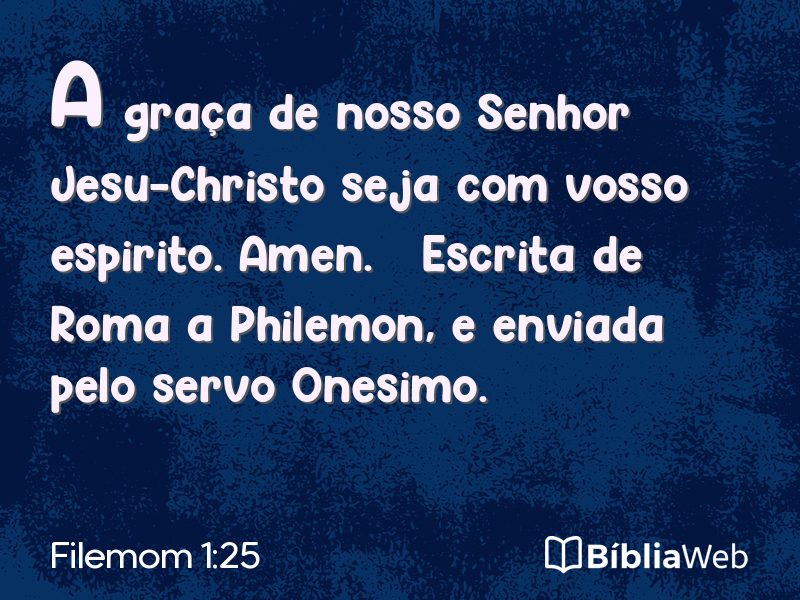 Filemom 1:25 em imagem para compartilhar