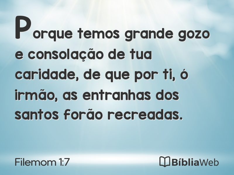 Filemom 1:7 em imagem para compartilhar