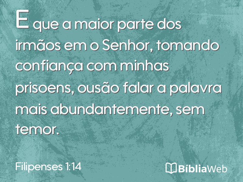 Filipenses 1:14 em imagem para compartilhar