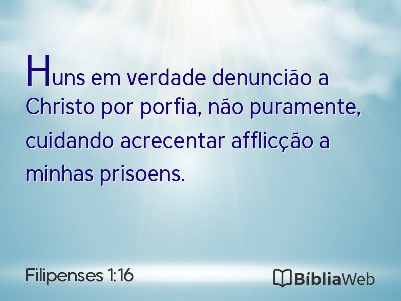 Filipenses 1:16 em imagem para compartilhar