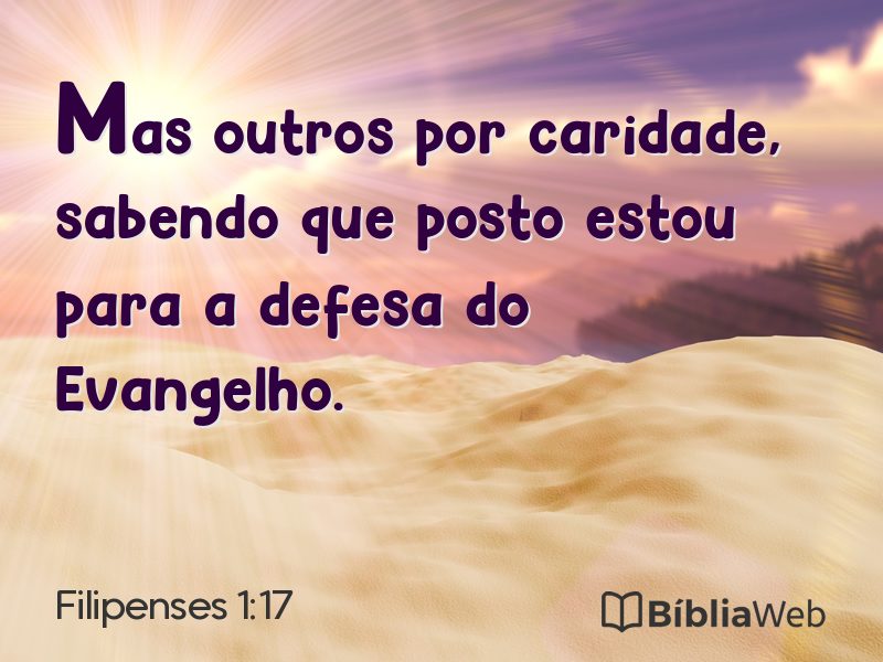 Filipenses 1:17 em imagem para compartilhar